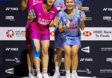 中国羽毛球队混双运动员 程星、张弛、朱一珺、李茜（从左至右） （周杰 摄）