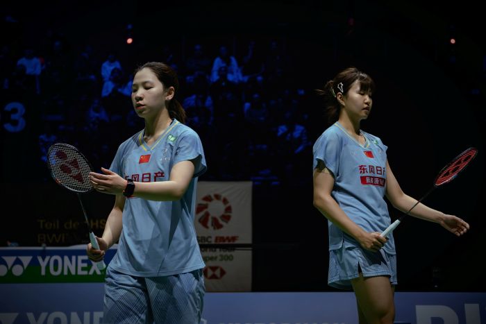 女双队员李怡婧、王漪朵（从左至右） （合惠 摄）